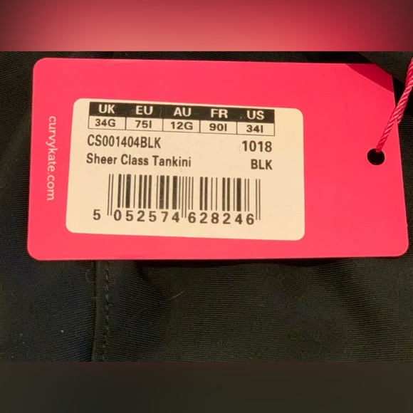NWT- Curvy Kate Sheer Class underwire Tankini (34G) and High Waist Bikini (S) - Picture 12 of 14